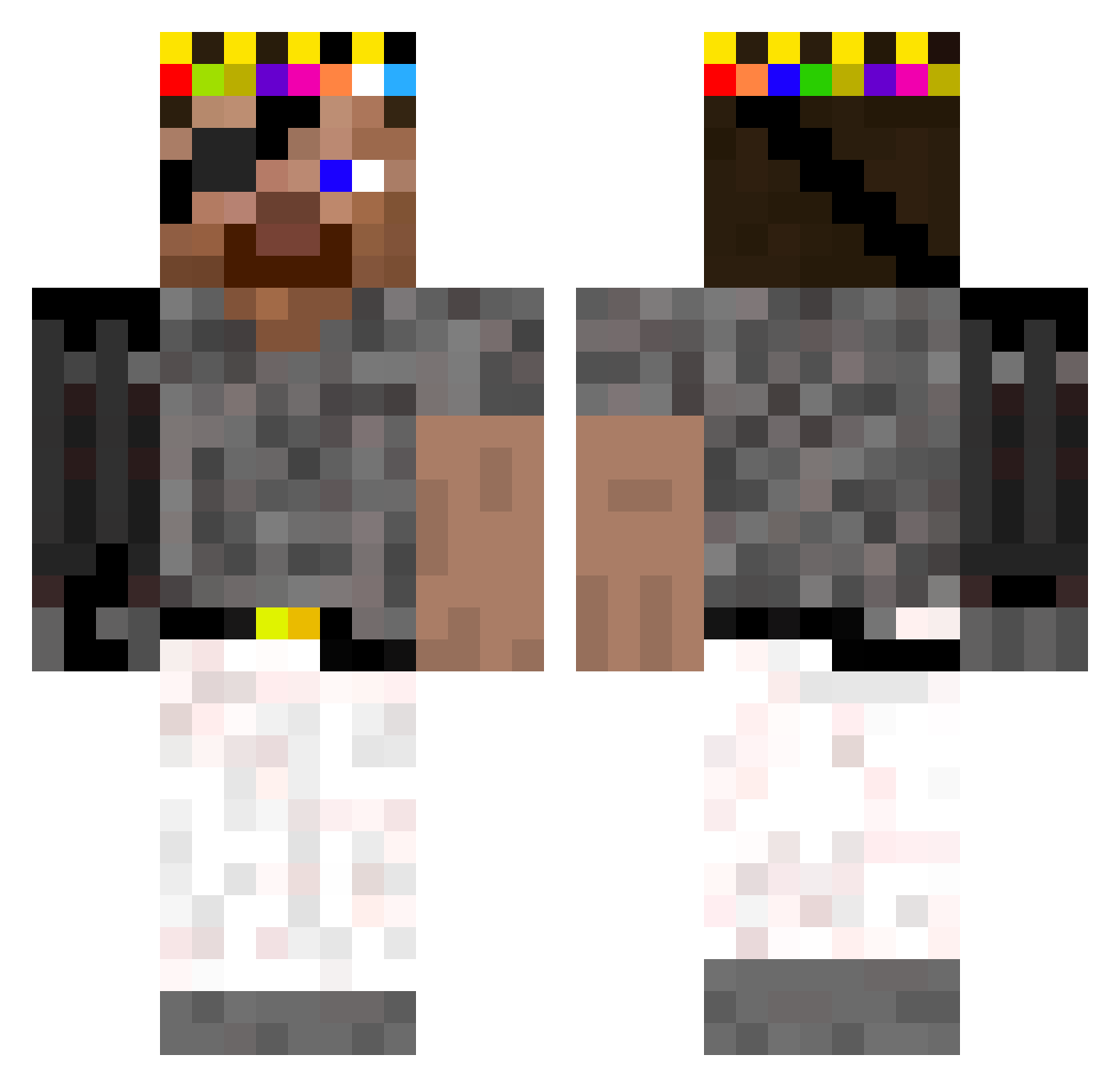 MrBred084 Minecraft skin, front and back view