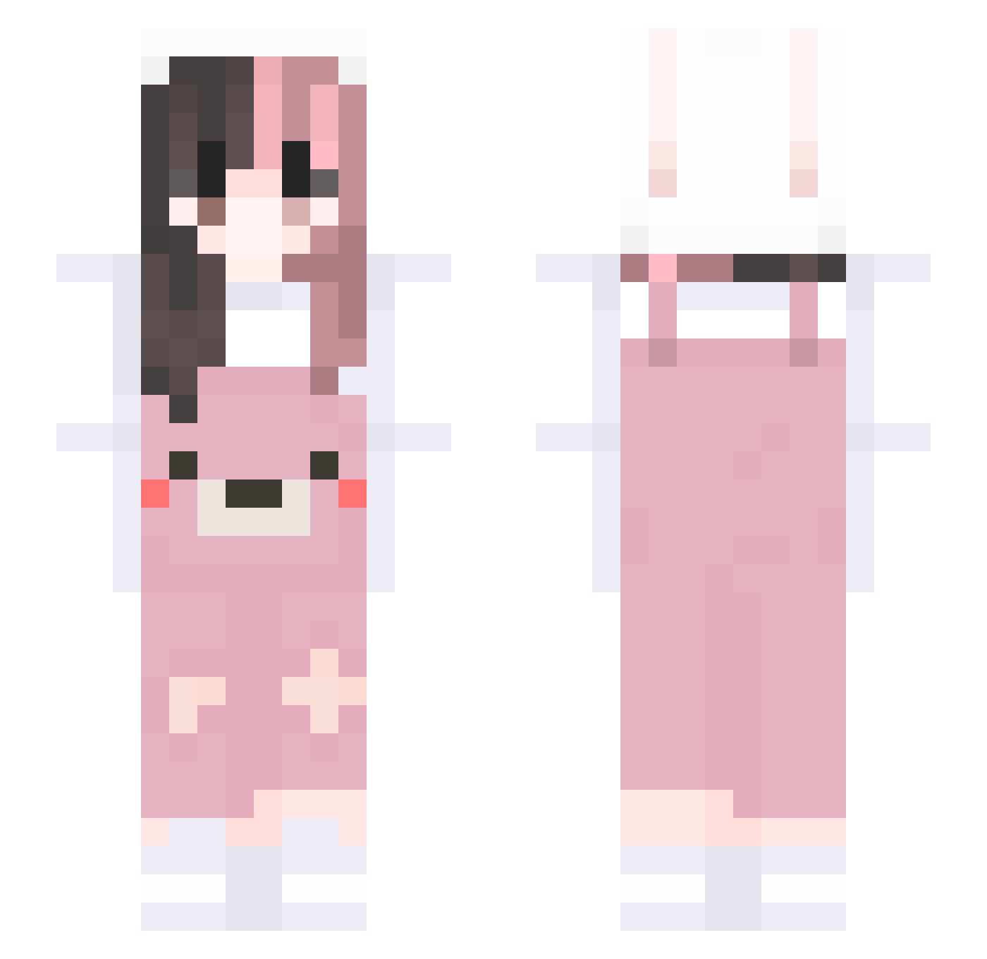 Stubbadubs Minecraft skin, front and back view