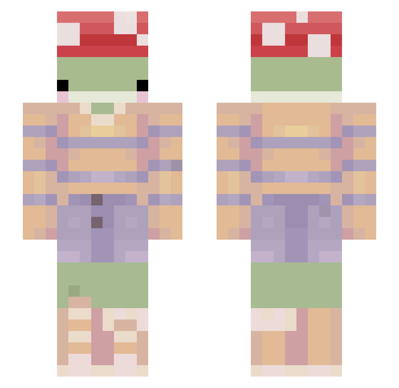 Entrancedog1 Minecraft skin, front and back view