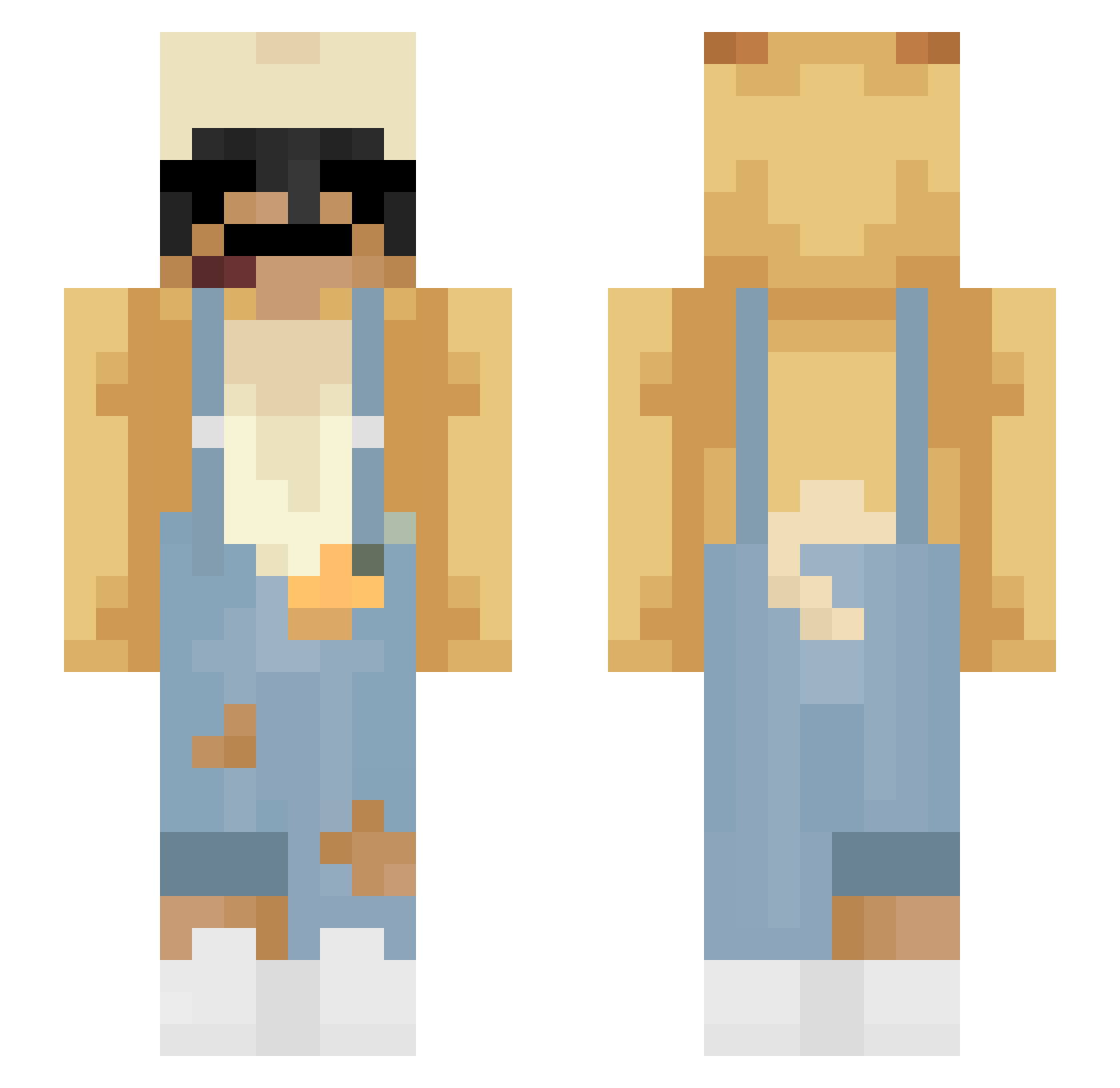 DamjanCW Minecraft skin, front and back view
