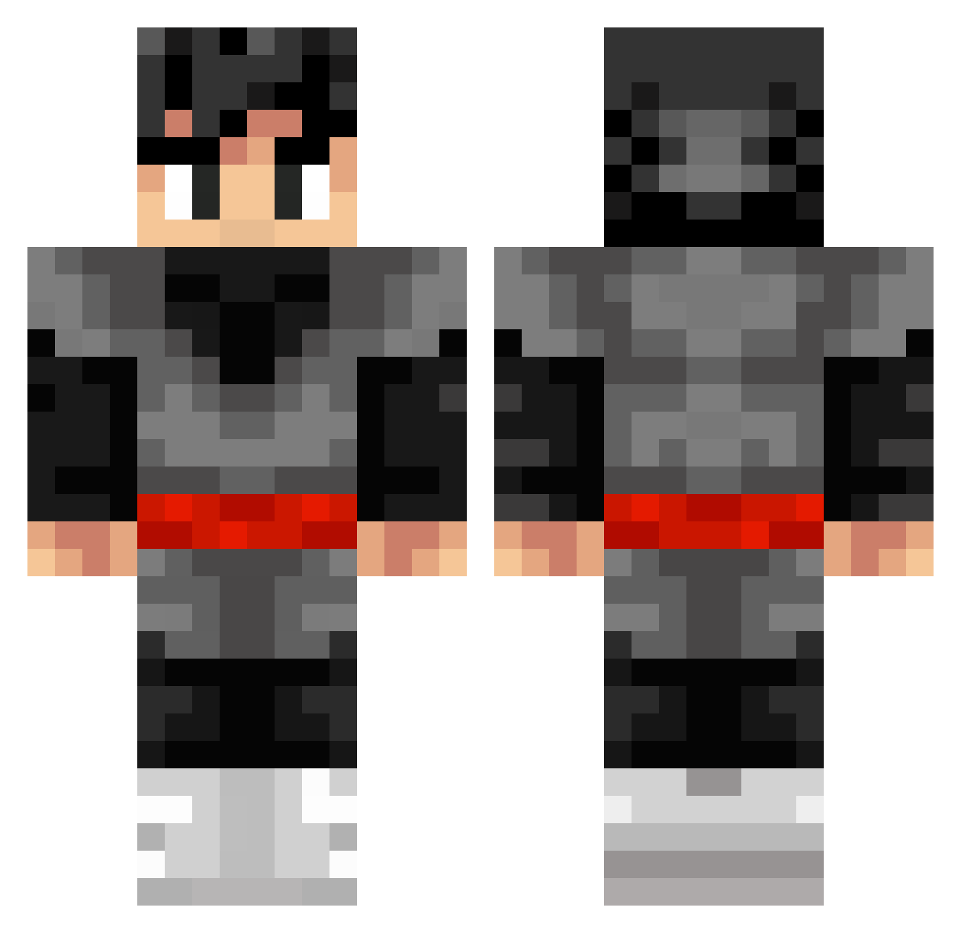 _Volnutt Minecraft skin, front and back view