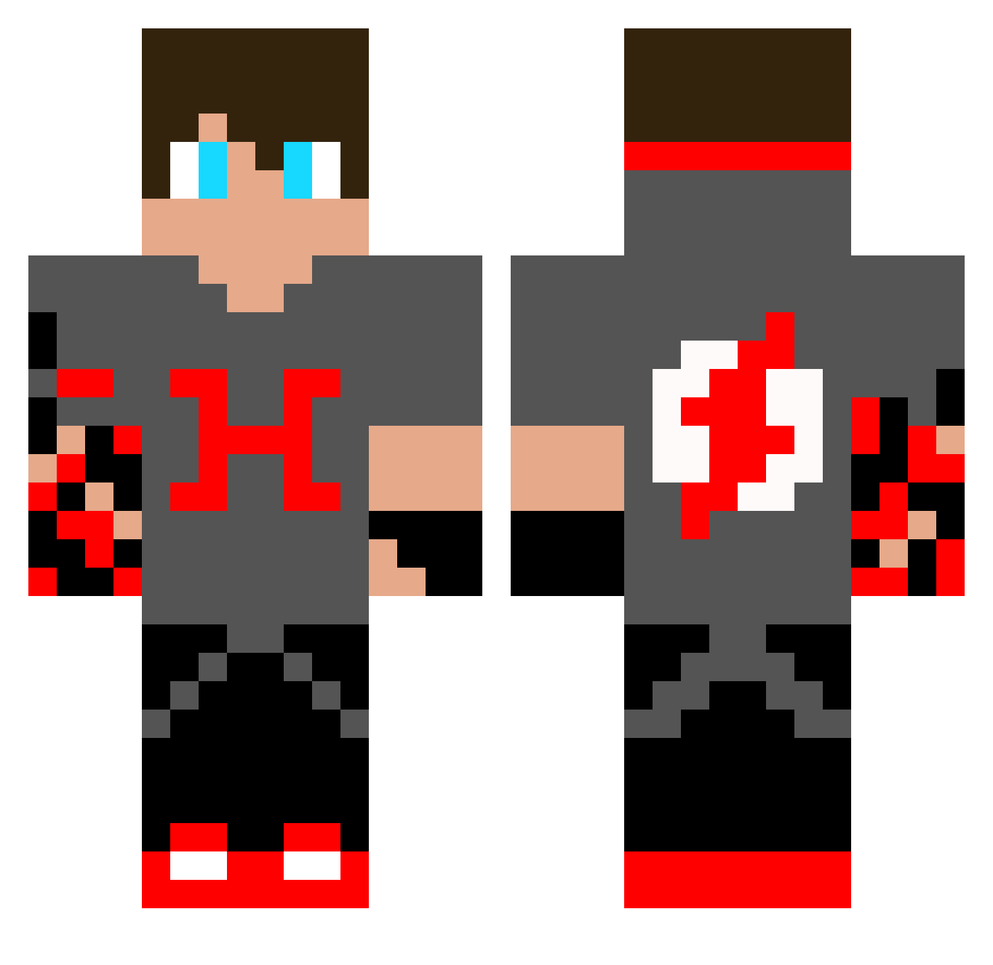 yusufq7 Minecraft skin, front and back view