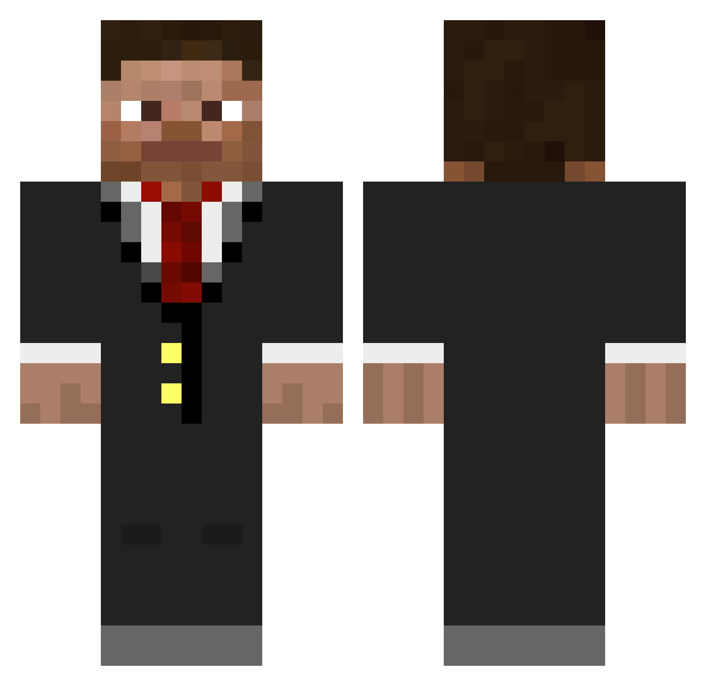 Thoss01 Minecraft skin, front and back view