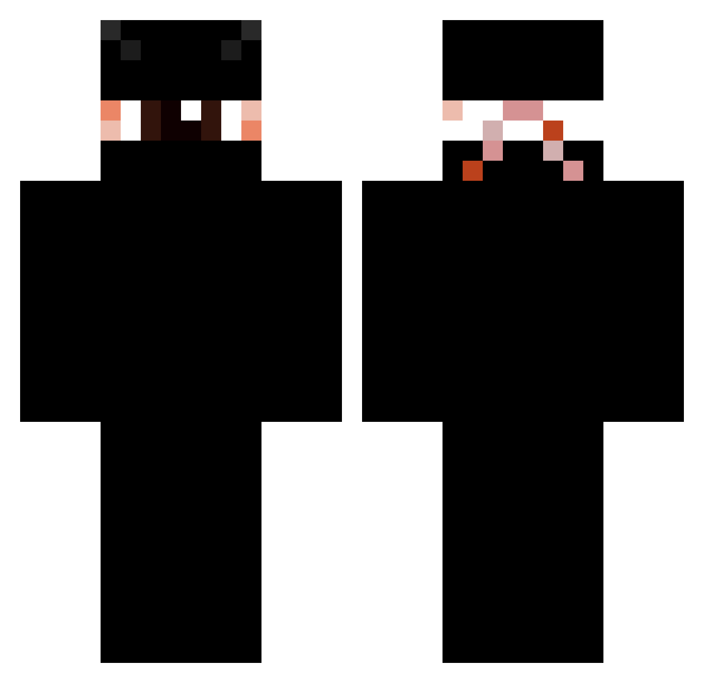 Zachcorr Minecraft skin, front and back view