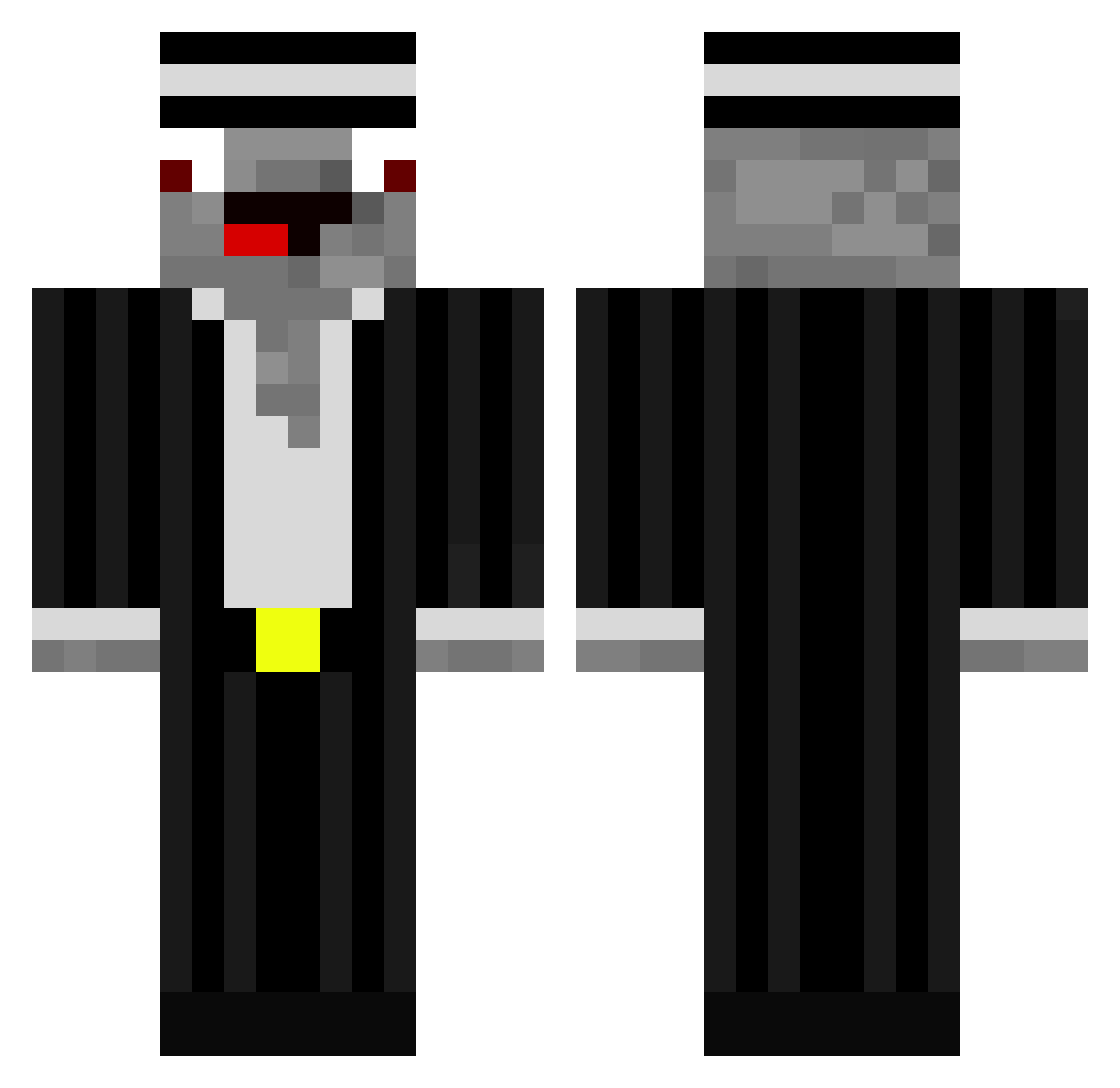 Johnnymeinbrd Minecraft skin, front and back view