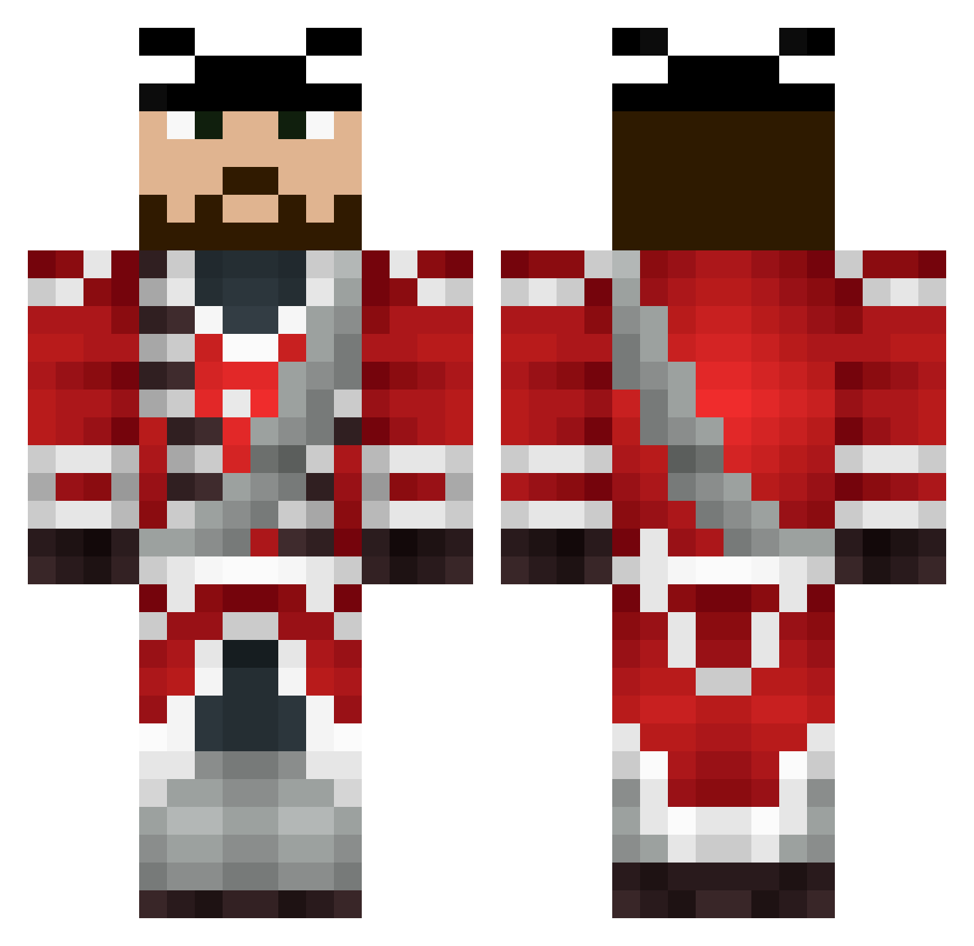 IgnHarvey Minecraft skin, front and back view