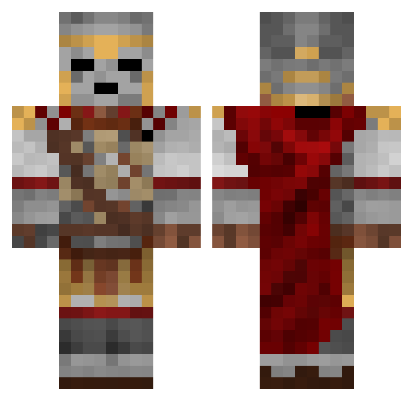 DYM555 Minecraft skin, front and back view