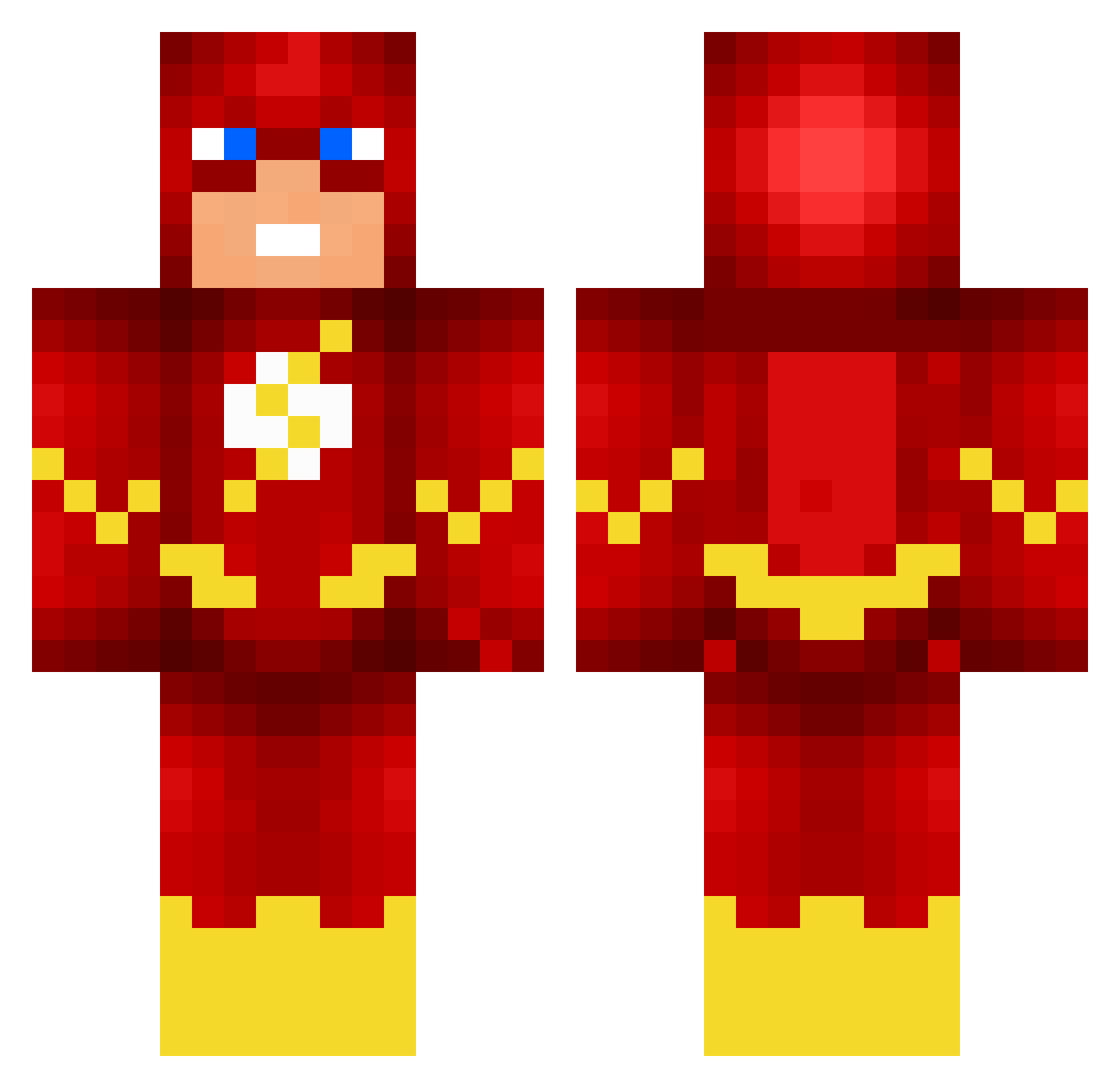 Quickster45x Minecraft skin, front and back view