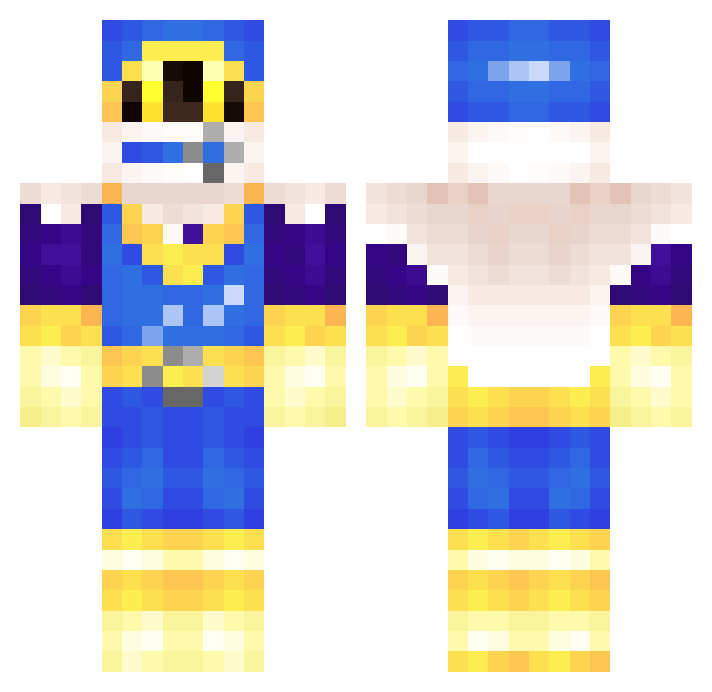 CarterG4Y Minecraft skin, front and back view