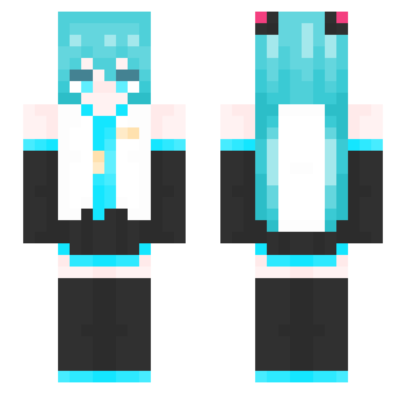 Noc___ Minecraft skin, front and back view