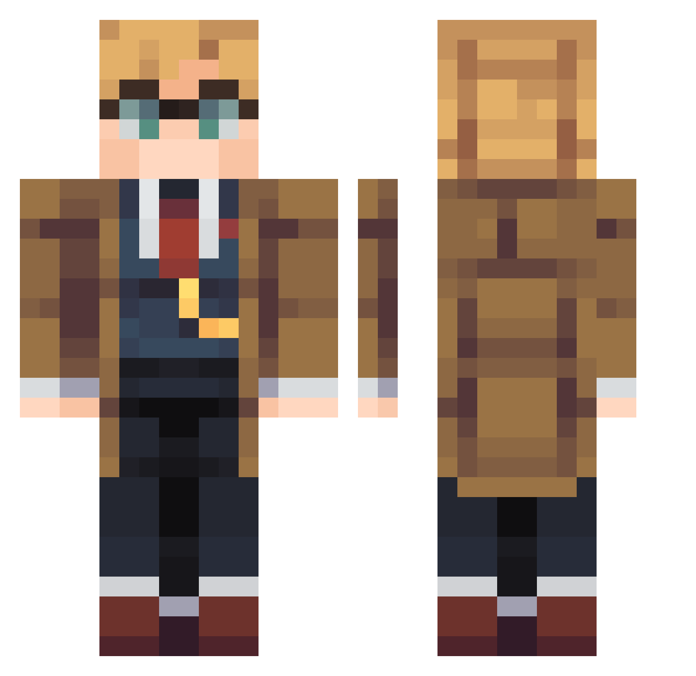 ptz_a7x Minecraft skin, front and back view