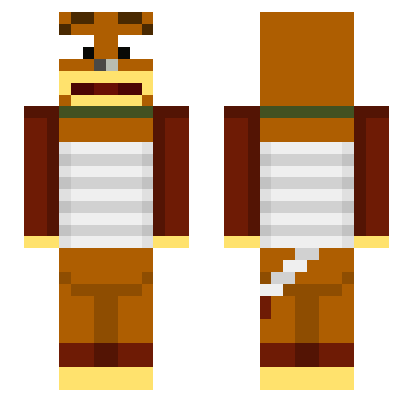 matrrixm Minecraft skin, front and back view