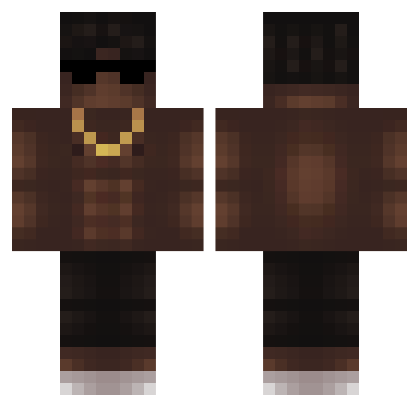 dASSkos Minecraft skin, front and back view