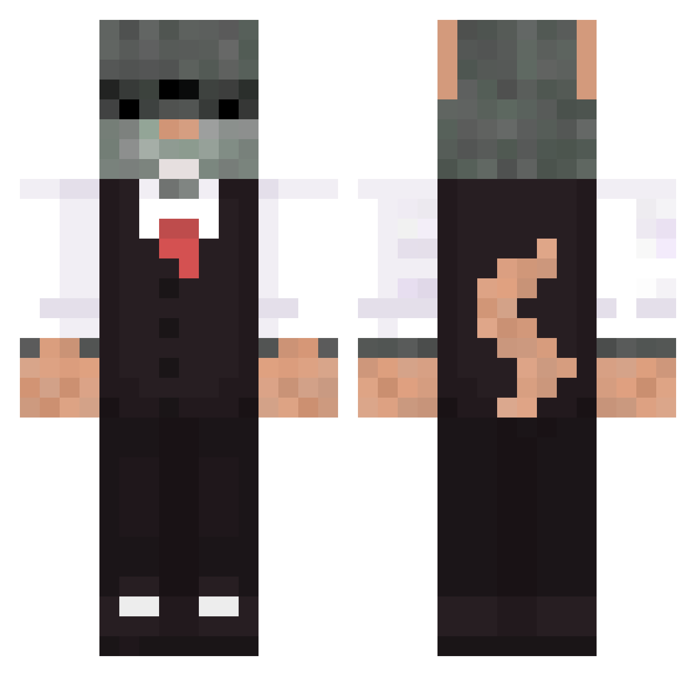 JoaoOrato Minecraft skin, front and back view