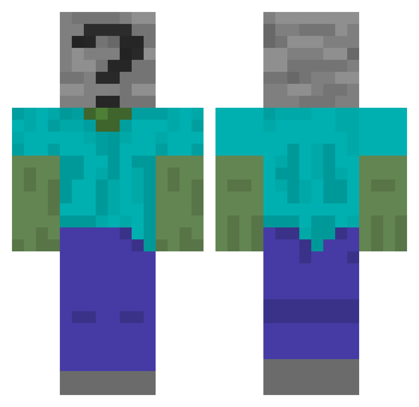 HausvomNikolaus Minecraft skin, front and back view