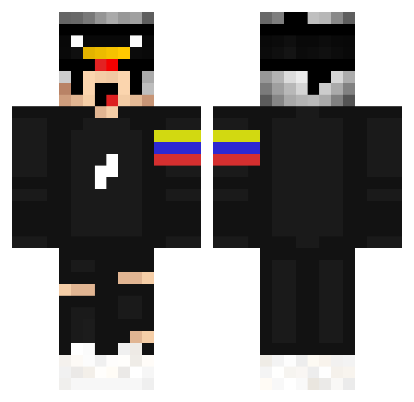 iRomer Minecraft skin, front and back view