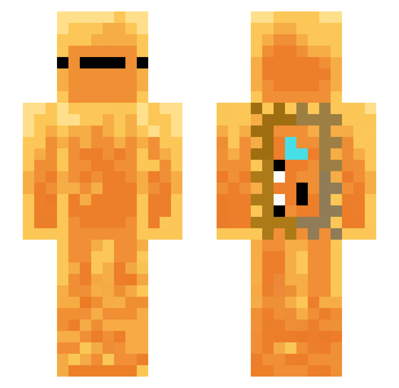 Luzius25 Minecraft skin, front and back view