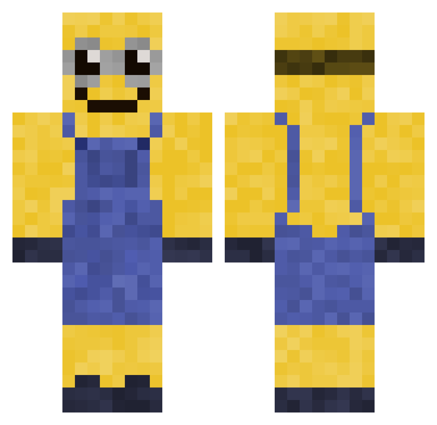 HenryIsBald Minecraft skin, front and back view