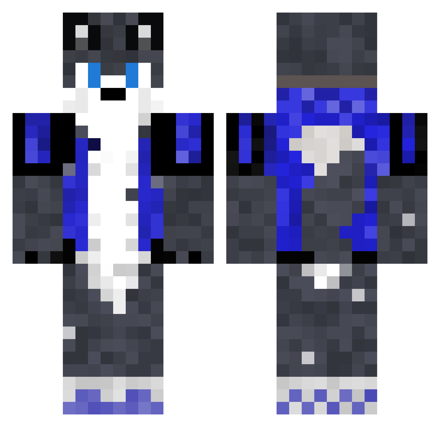 Wither259 Minecraft skin, front and back view