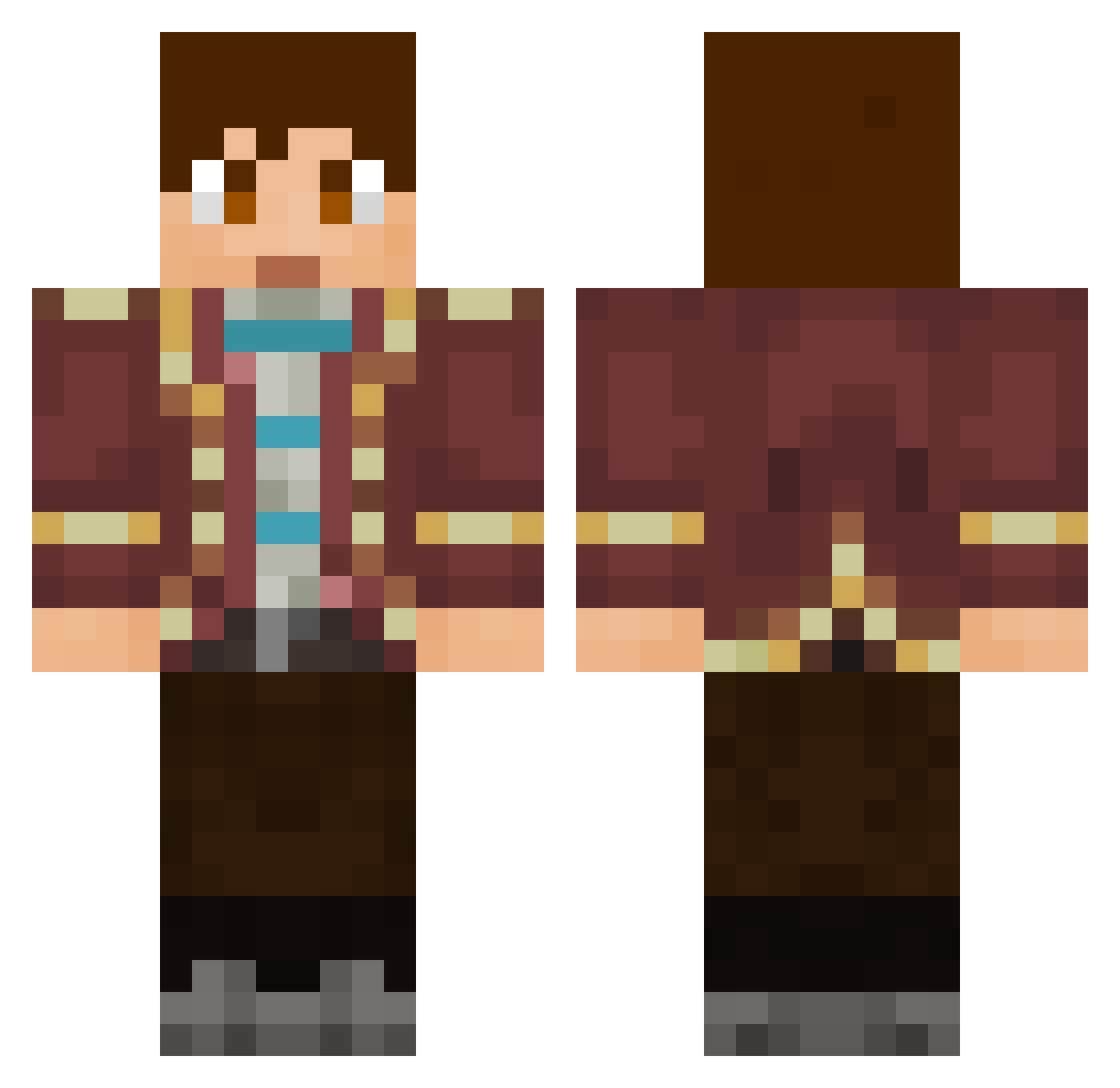 chillpixkle Minecraft skin, front and back view