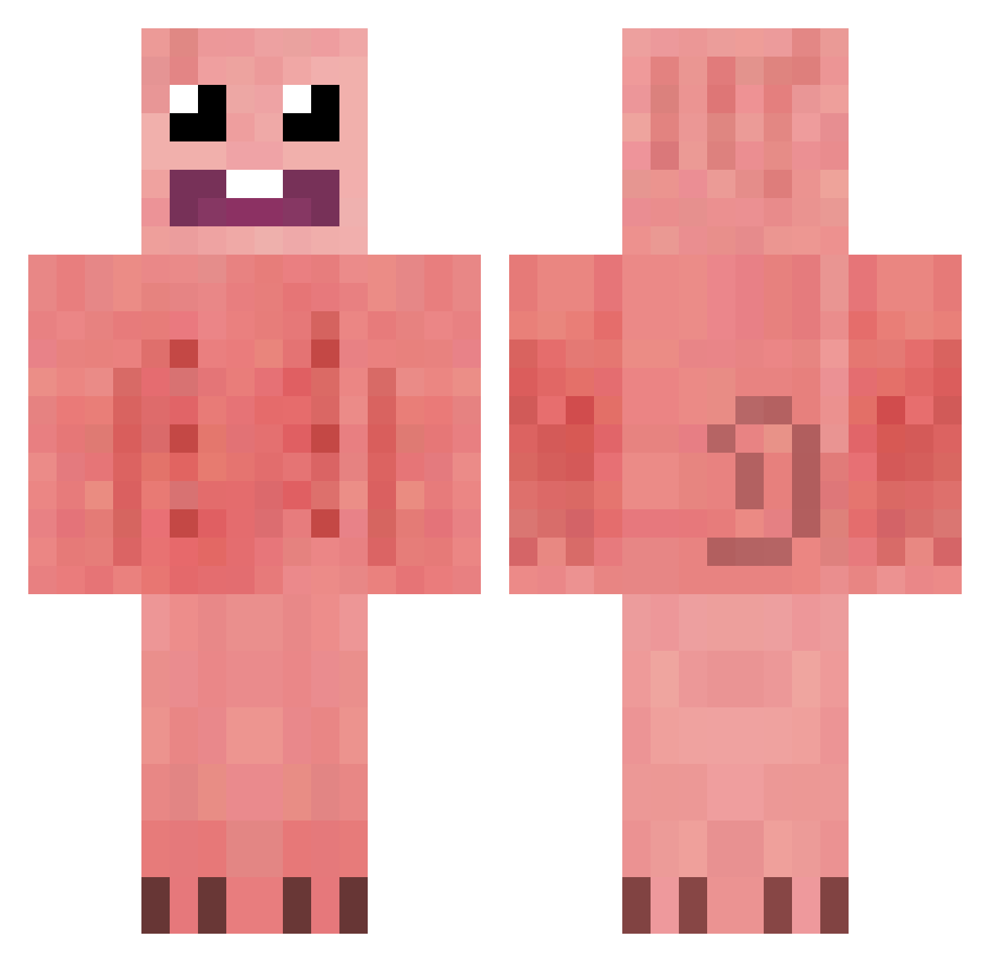 zR2D2 Minecraft skin, front and back view