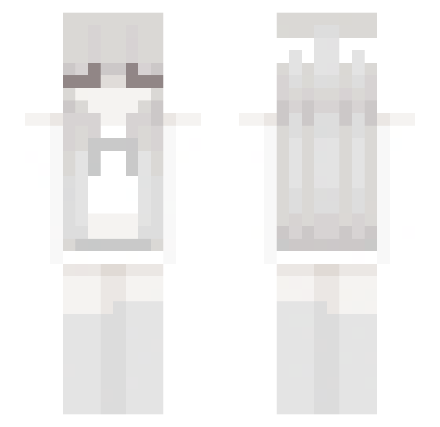 probCapri Minecraft skin, front and back view