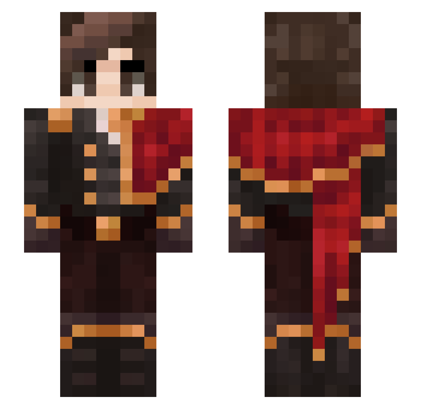 clay_devil Minecraft skin, front and back view