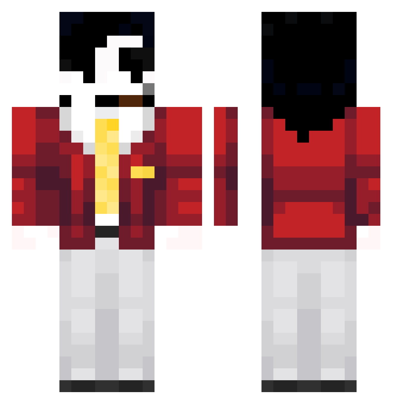 allthingswicked Minecraft skin, front and back view