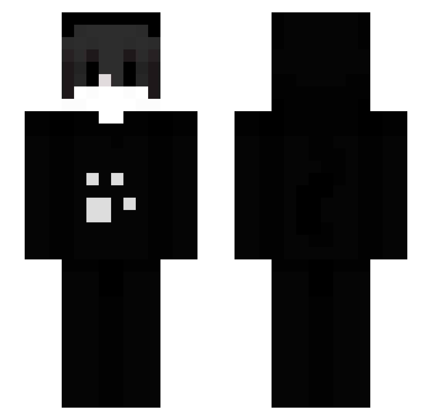 GustavoTea Minecraft skin, front and back view