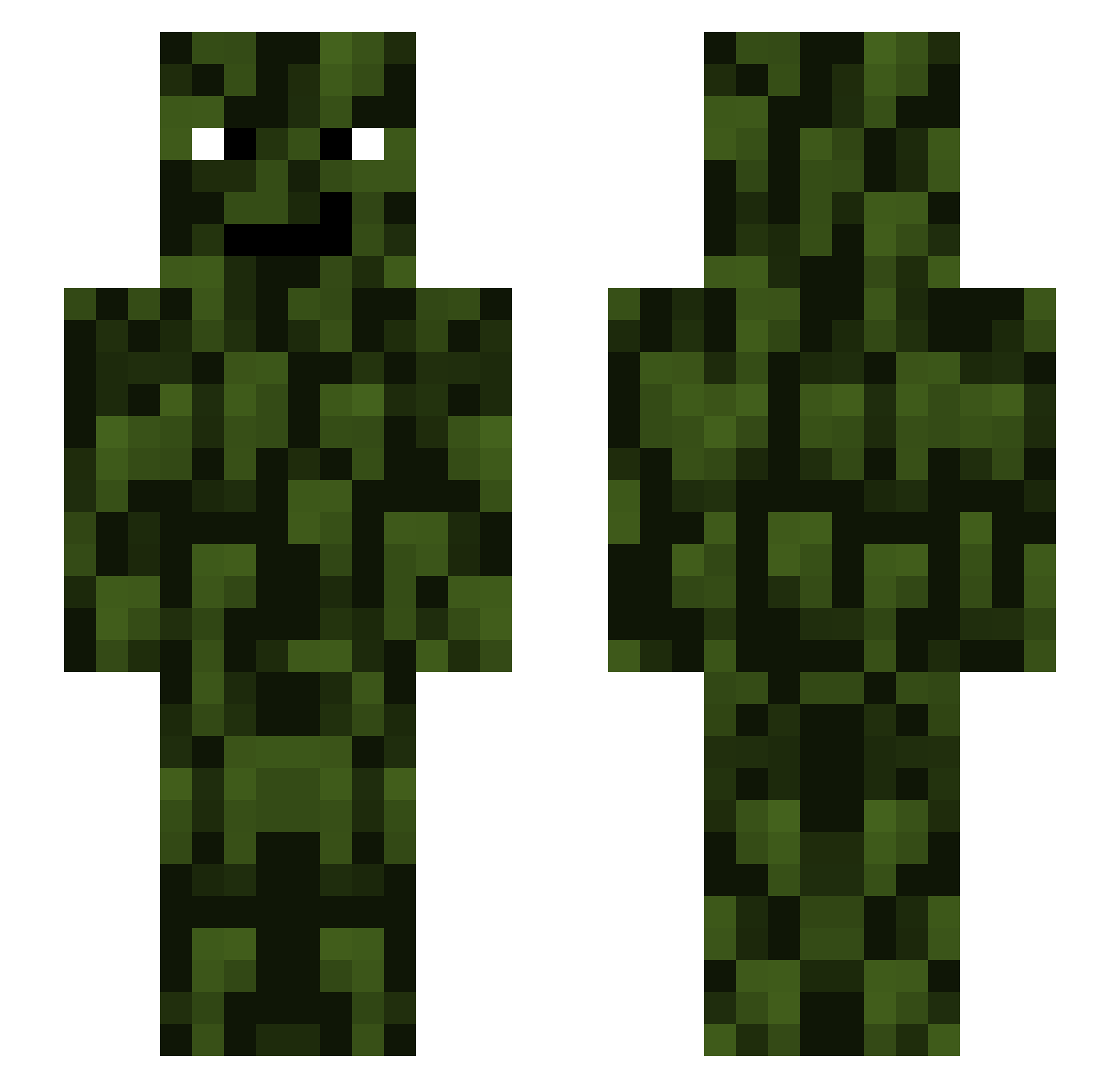 Oli_F Minecraft skin, front and back view