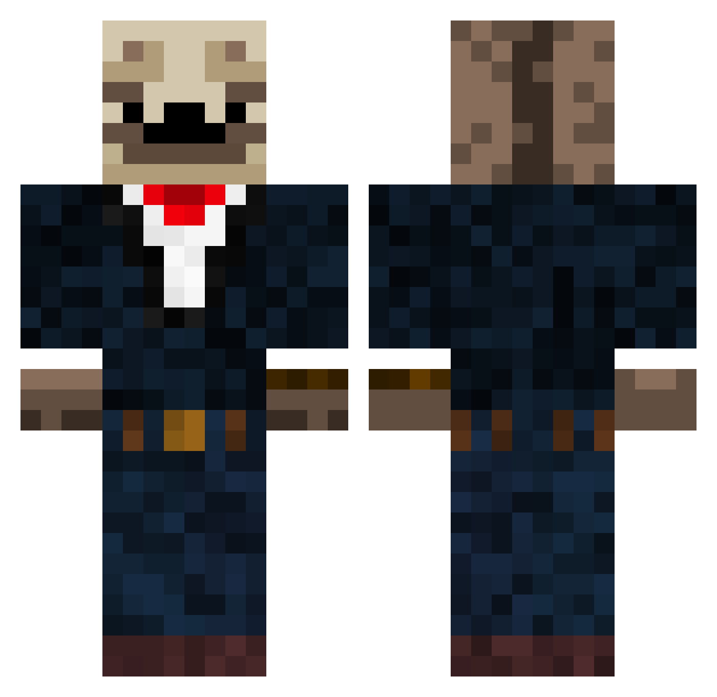 TheThing220 Minecraft skin, front and back view