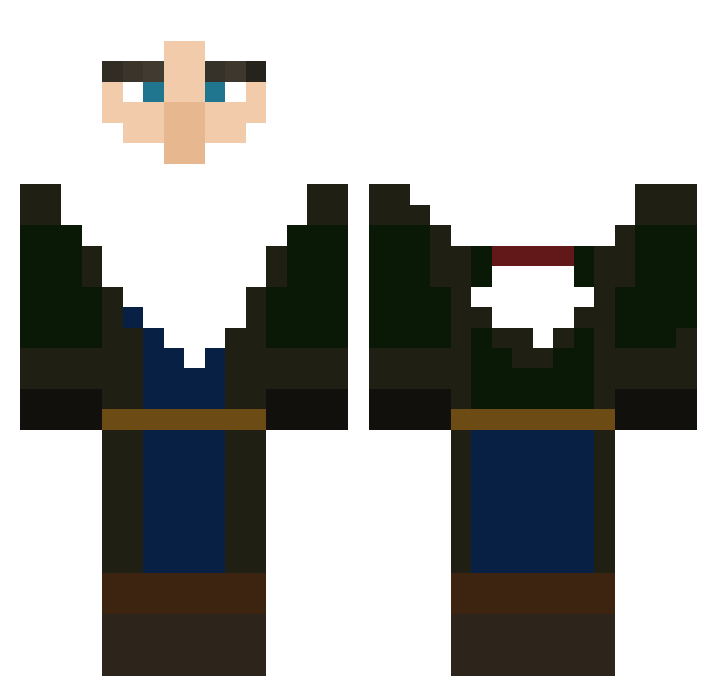 oBomVelhinho Minecraft skin, front and back view