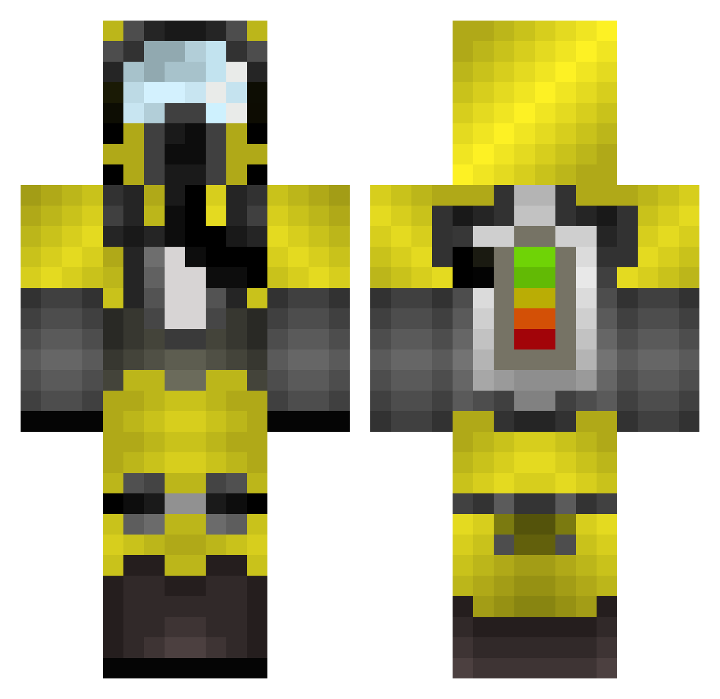 ARDESHIR Minecraft skin, front and back view