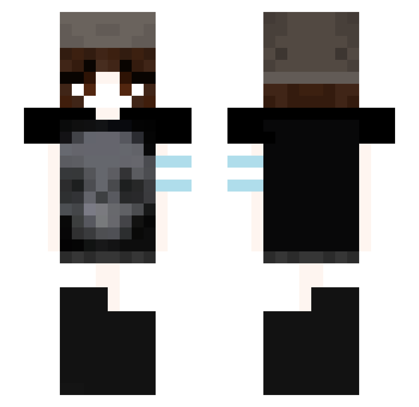 Spider_Ari Minecraft skin, front and back view