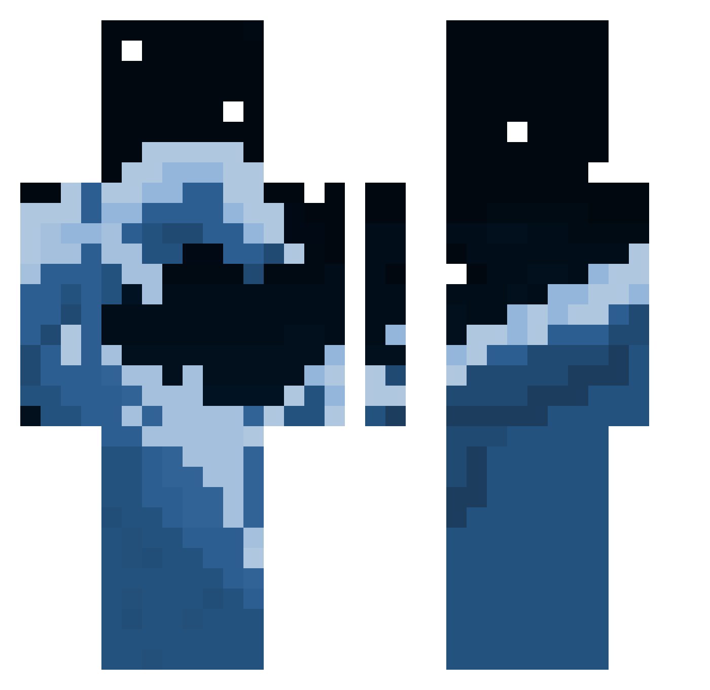 Gravel_Gorger Minecraft skin, front and back view