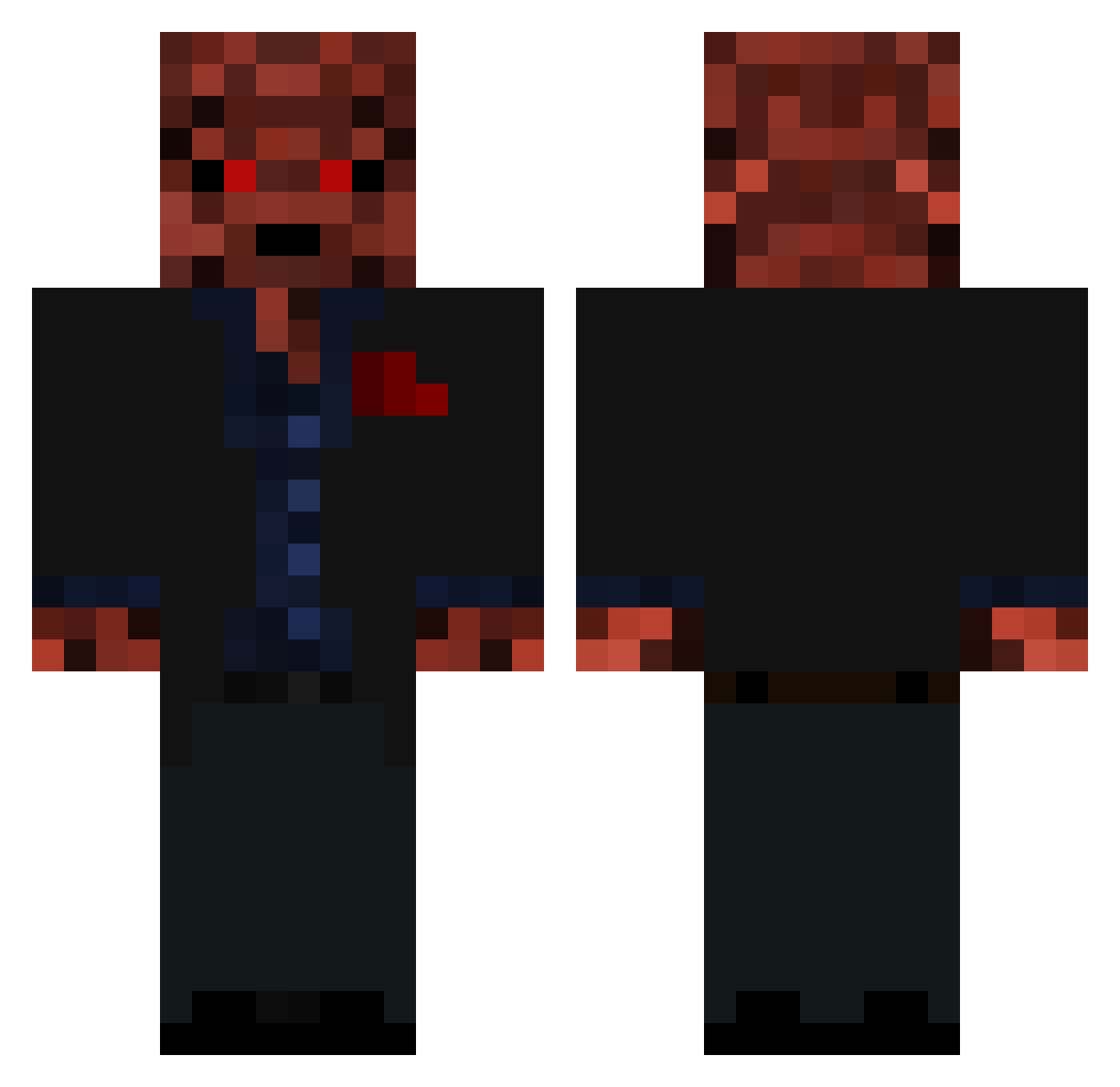 NOSPNLETCHEGORY Minecraft skin, front and back view