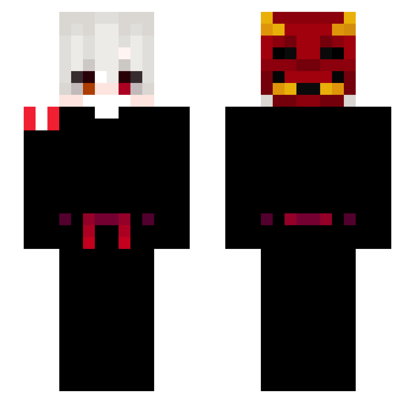 Theswagmasta Minecraft skin, front and back view