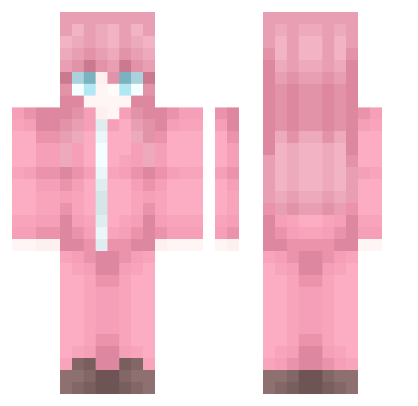 Drcrafti10 Minecraft skin, front and back view