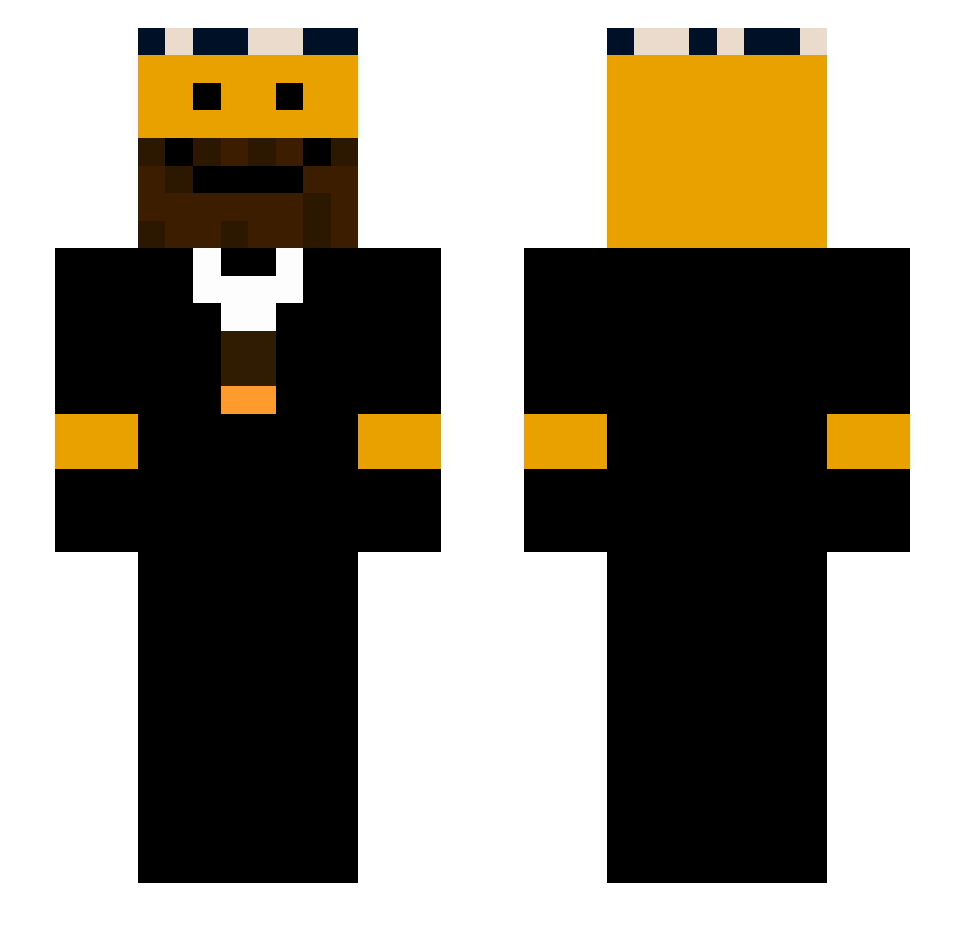 00RXyZ Minecraft skin, front and back view