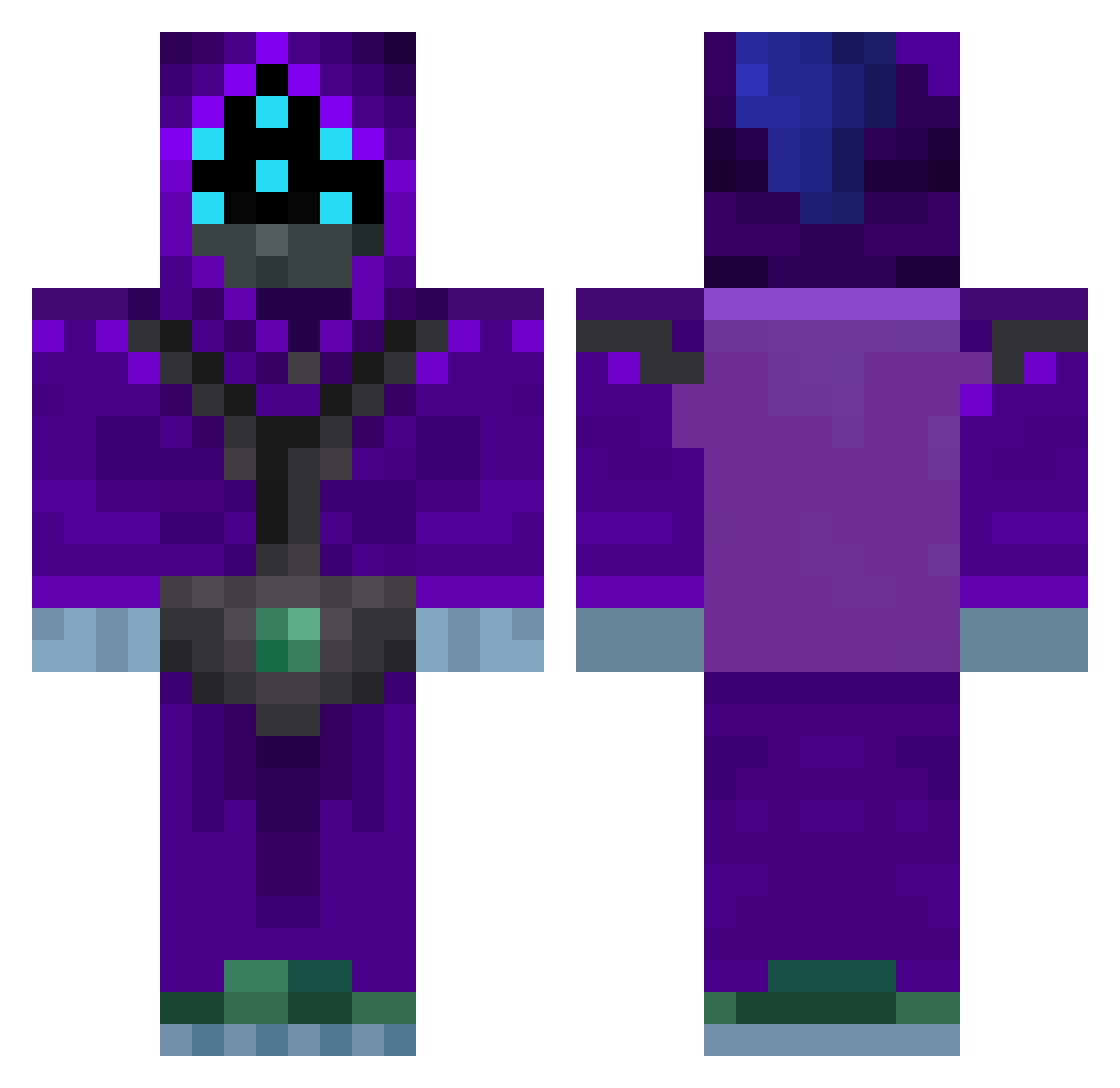 puffmachine21 Minecraft skin, front and back view