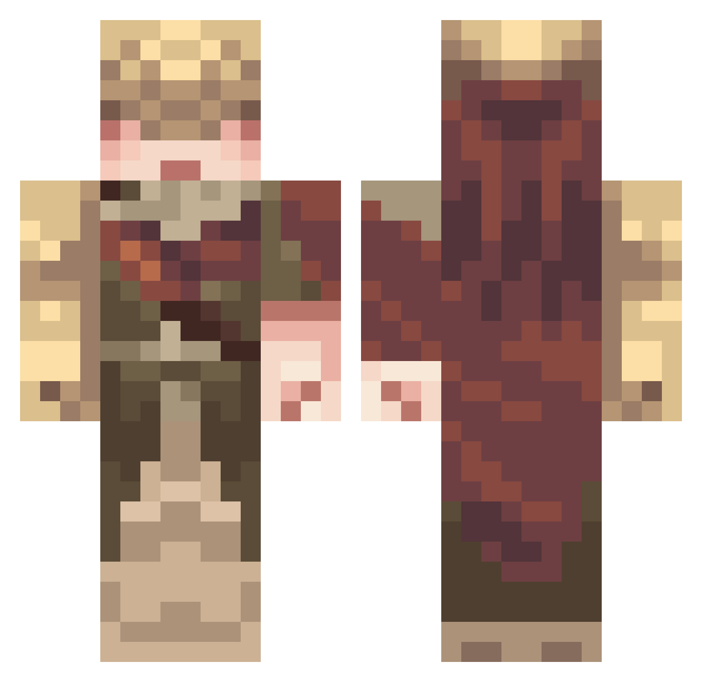 LyricalWzrld Minecraft skin, front and back view