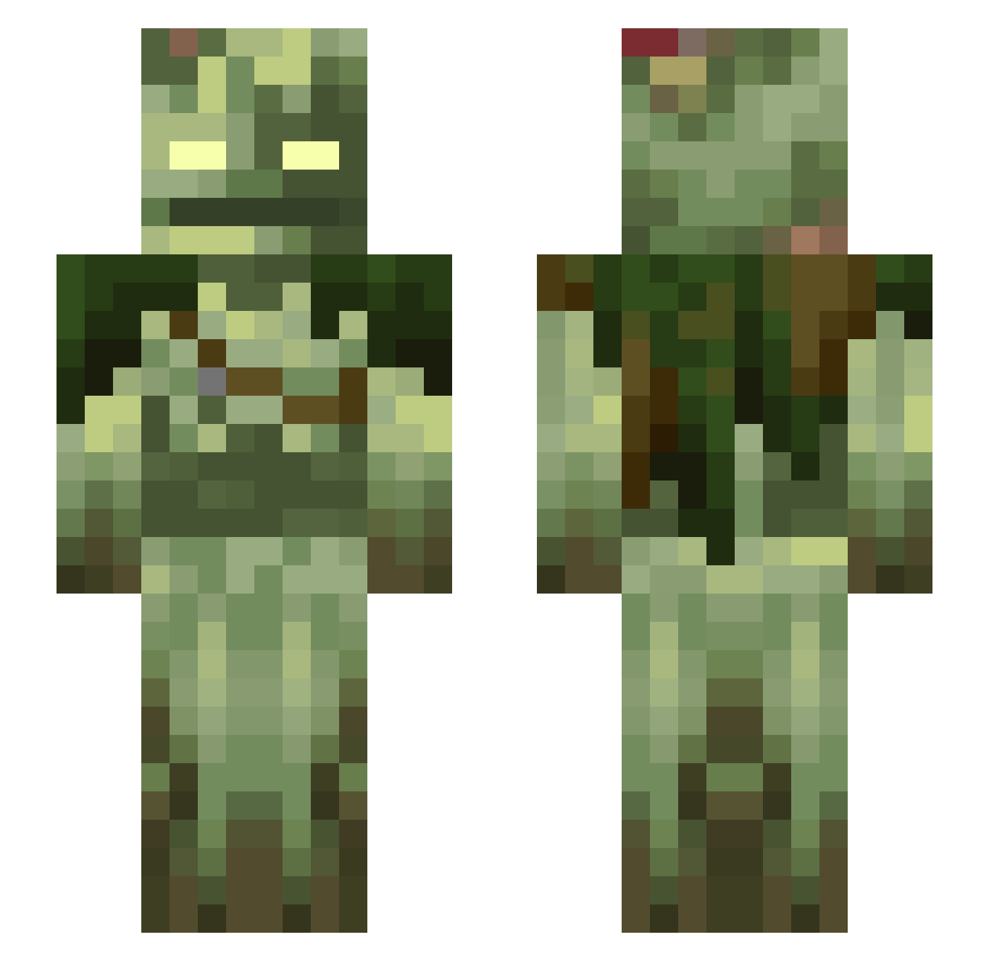 ScottyFG Minecraft skin, front and back view