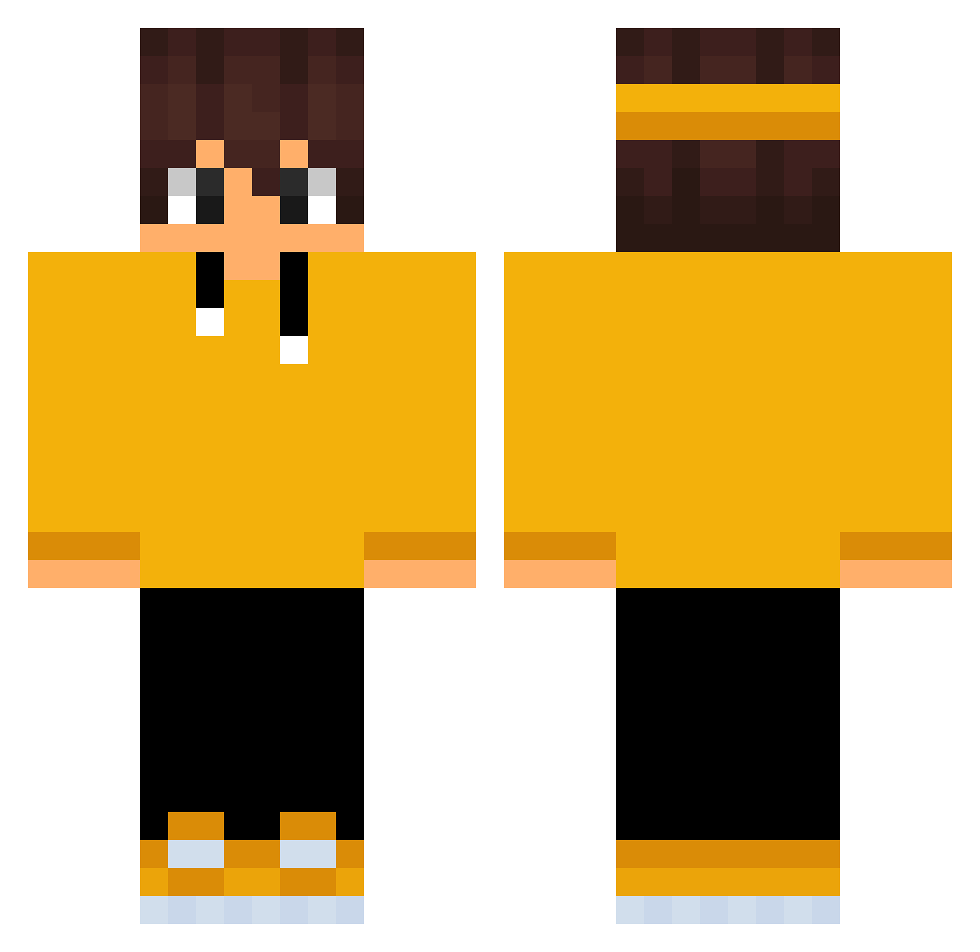 MitsukiPNG Minecraft skin, front and back view