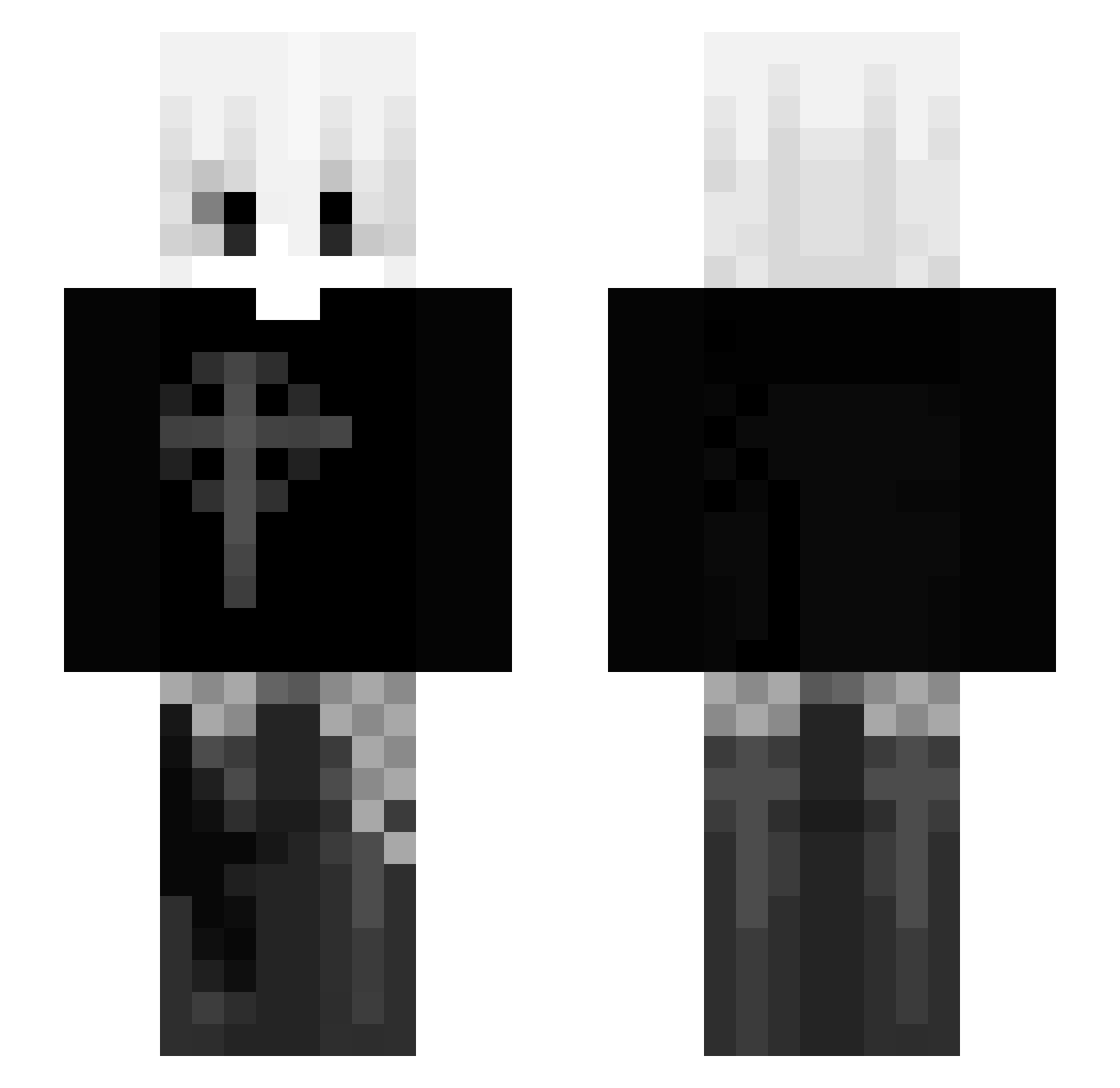 TheDemonicHunter Minecraft skin, front and back view