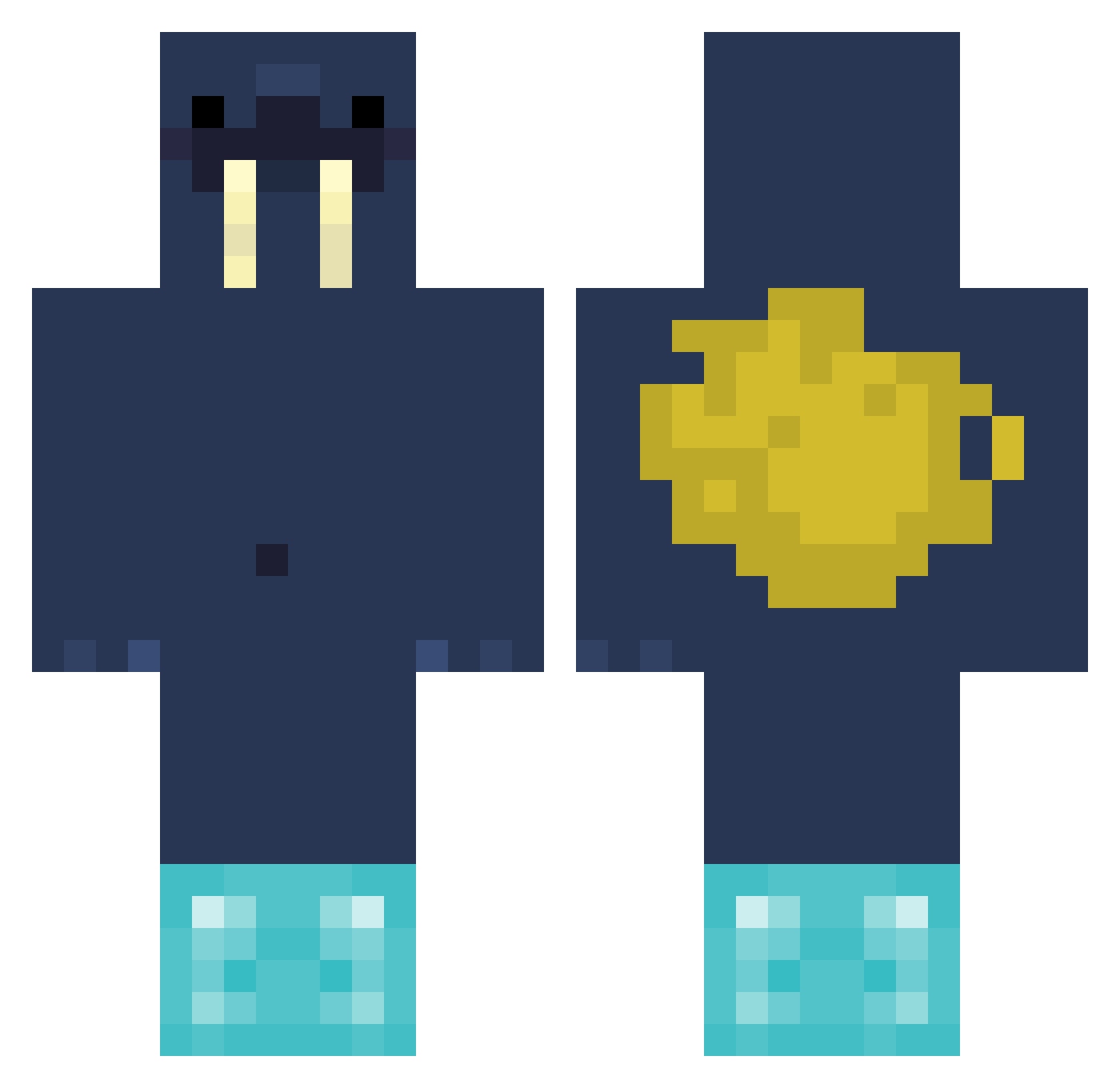 0hscar Minecraft skin, front and back view