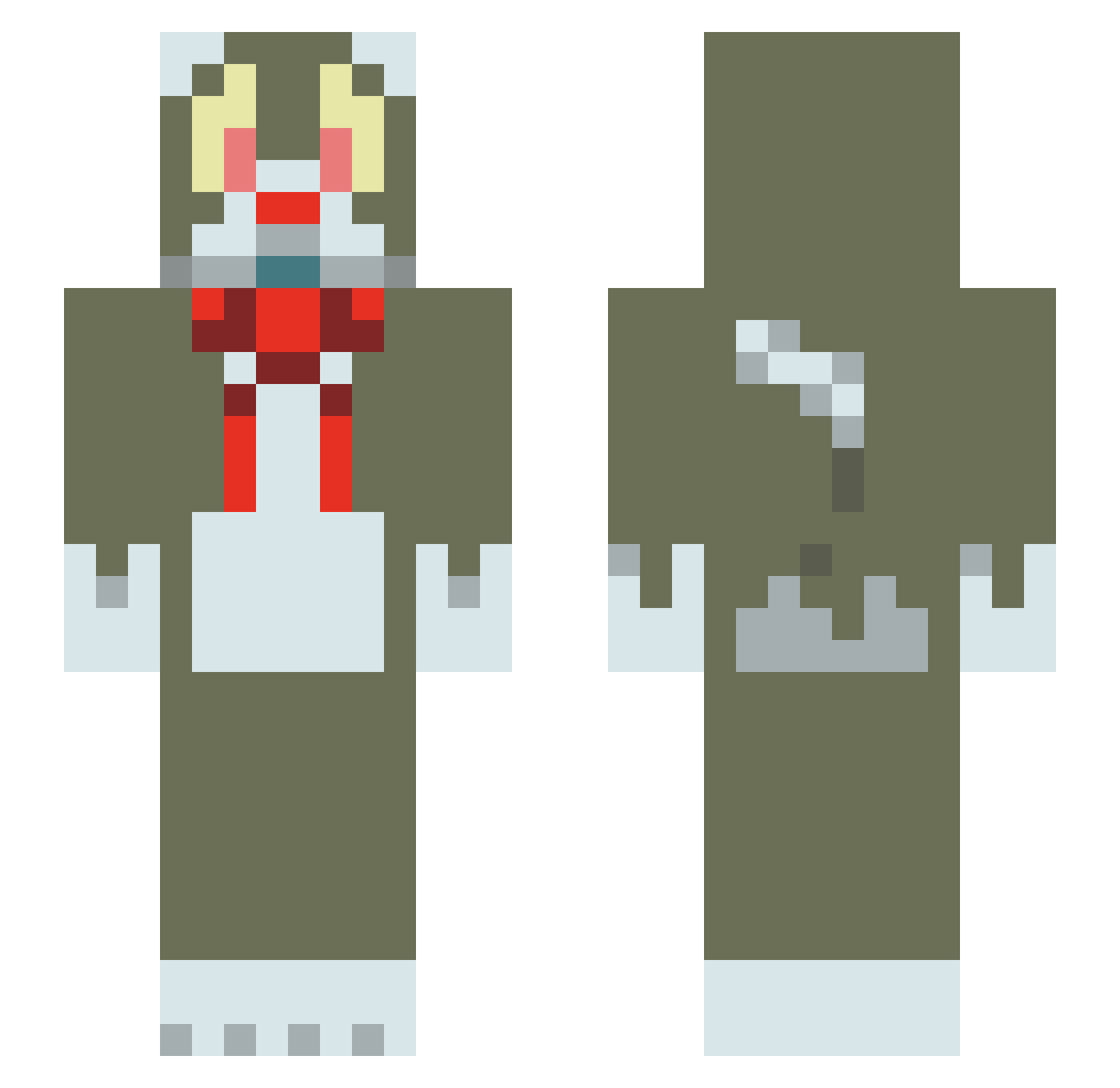 Mister_Nomad Minecraft skin, front and back view