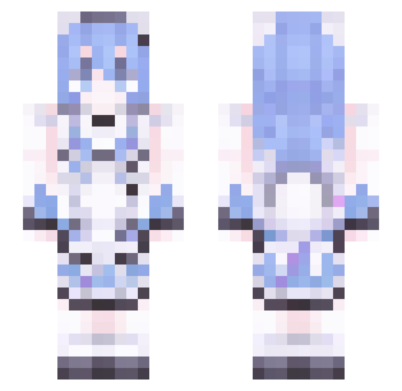 xue4479 Minecraft skin, front and back view
