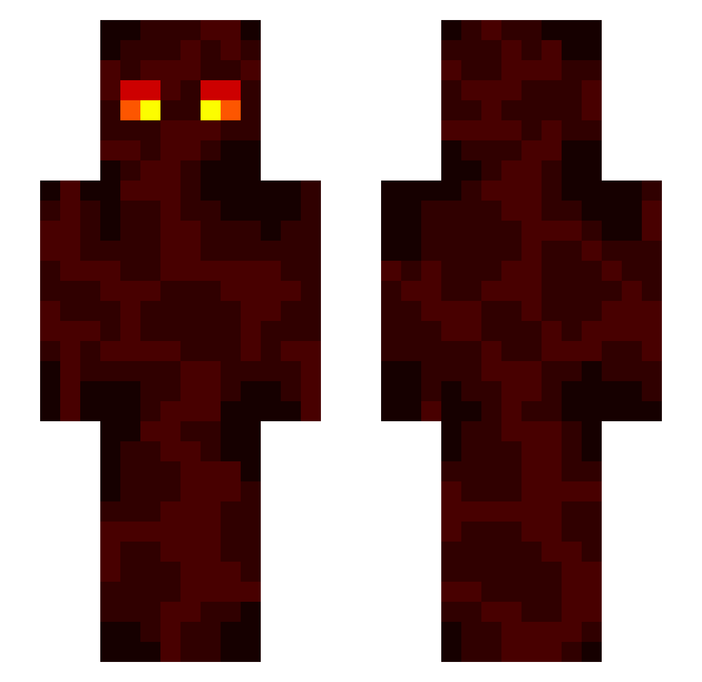 moohob Minecraft skin, front and back view