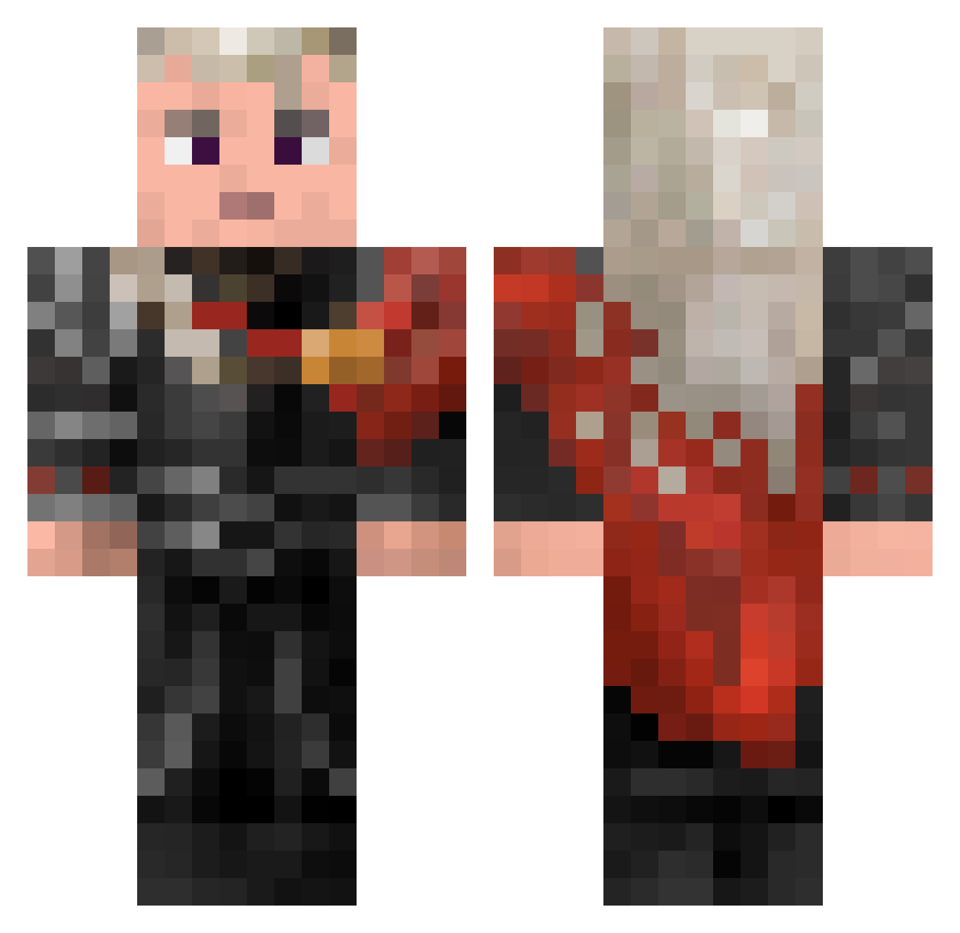 Kyalima Minecraft skin, front and back view
