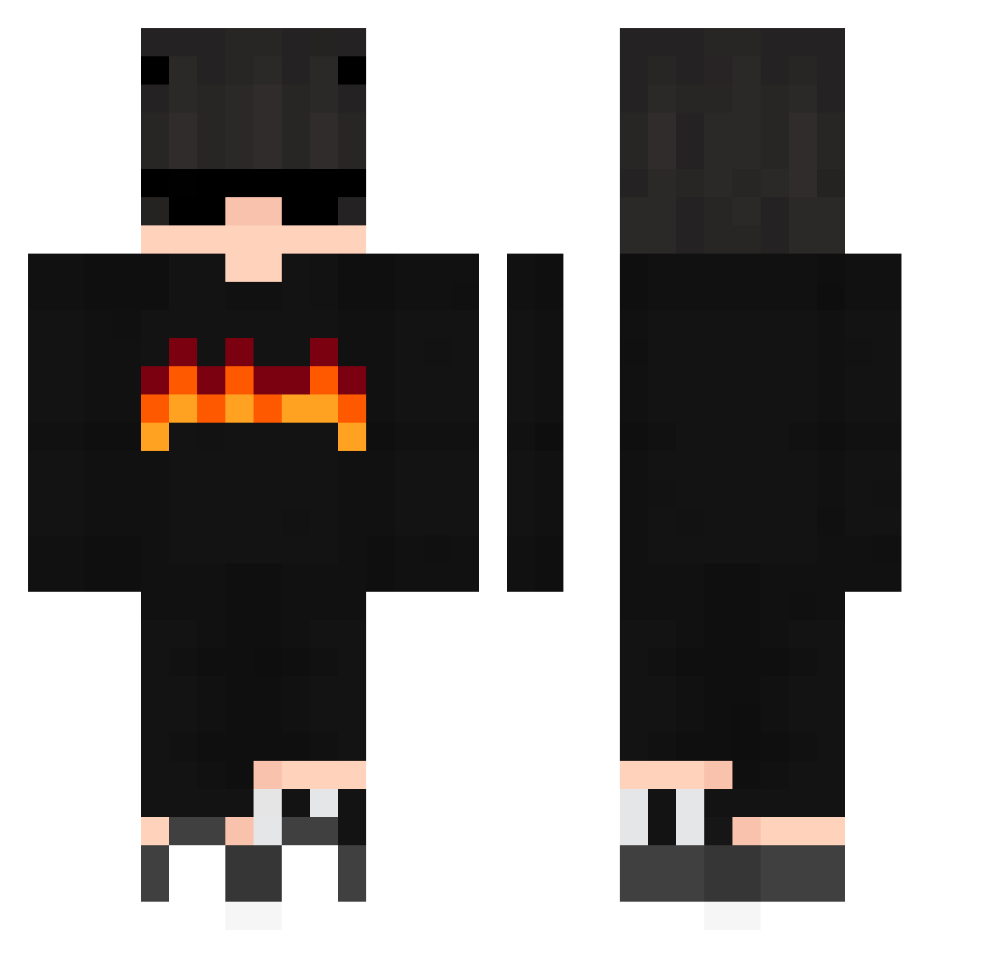 Spongebob4053 Minecraft skin, front and back view